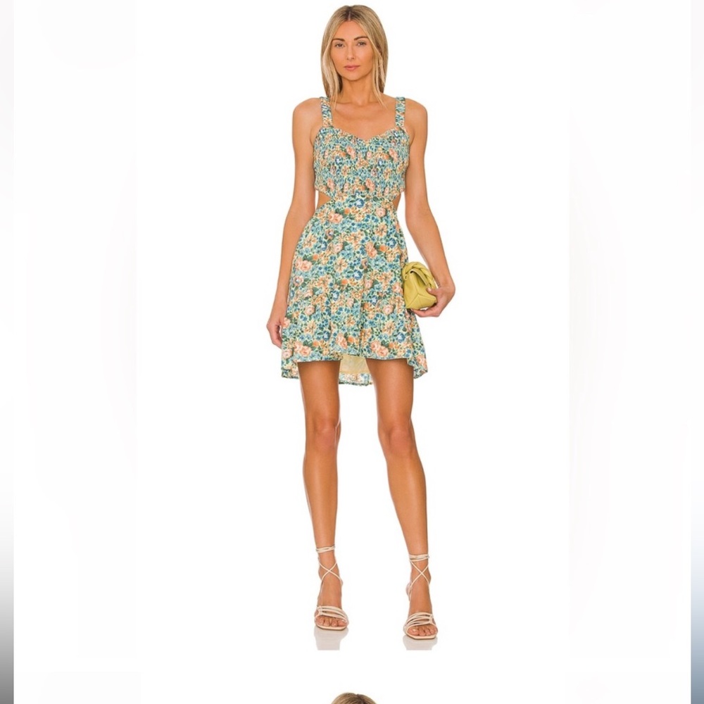 Heartloom Green Ruched Mini Sundress